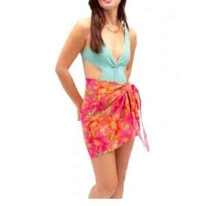 Beach Riot Melanie Sarong Miami Peony Floral Cover Up